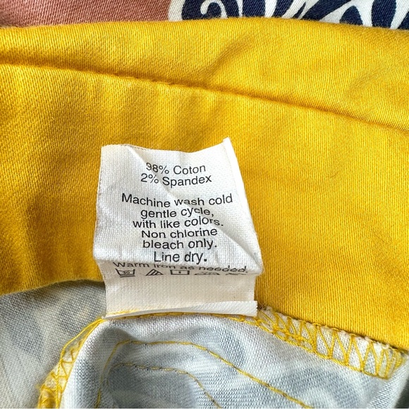 J. Crew Yellow and Pink Patterned Pencil Skirt Size 4 - Picture 8 of 9